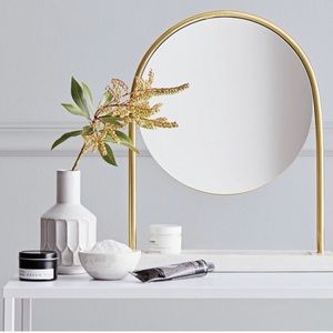 Project 62 Round Vanity Mirror on Marble Stand